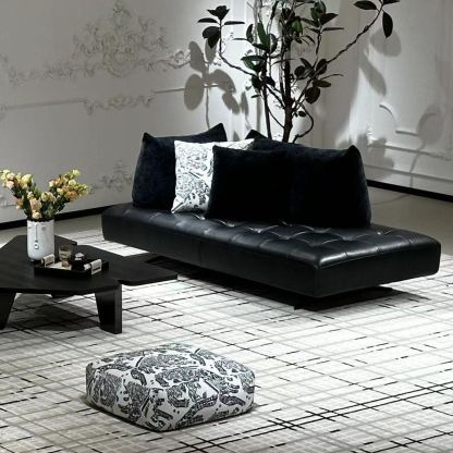牛角沙发黑色