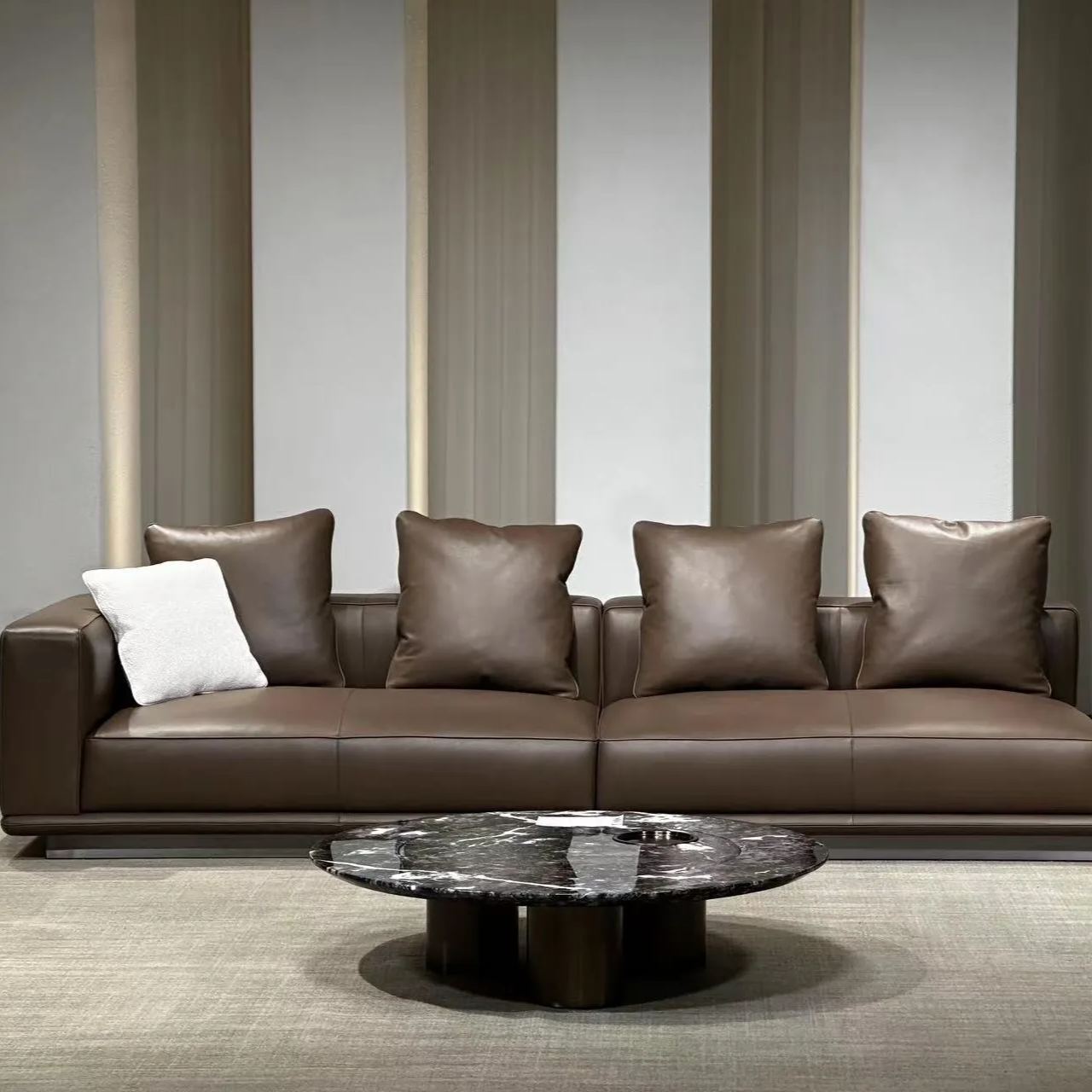 地平线沙发棕色