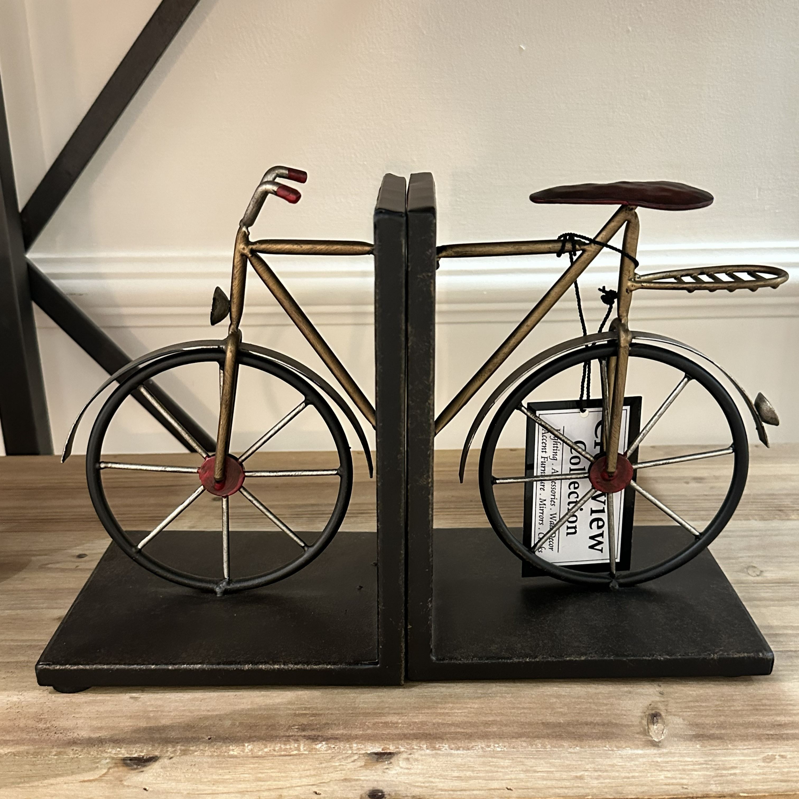 Vintage Ride Metal Bookends