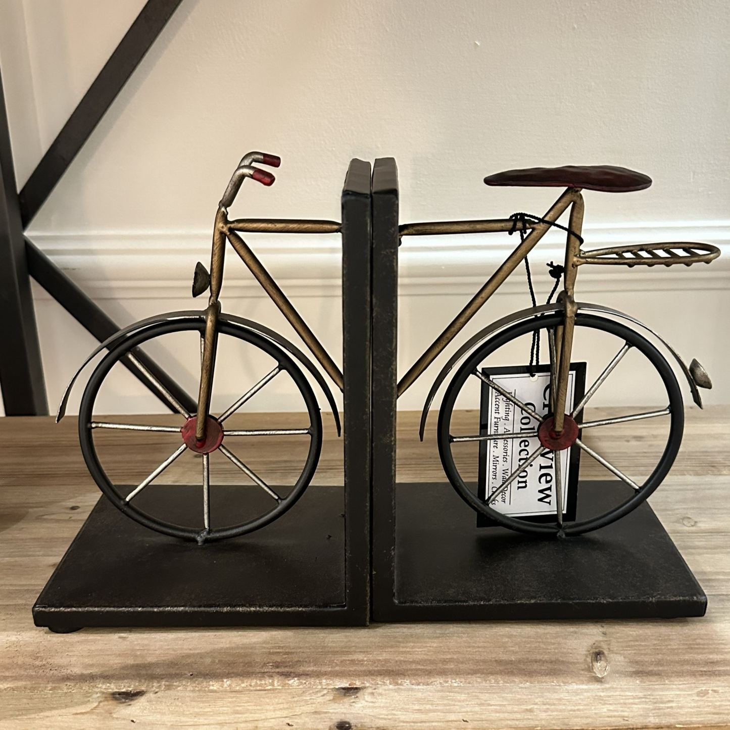 Vintage Ride Metal Bookends