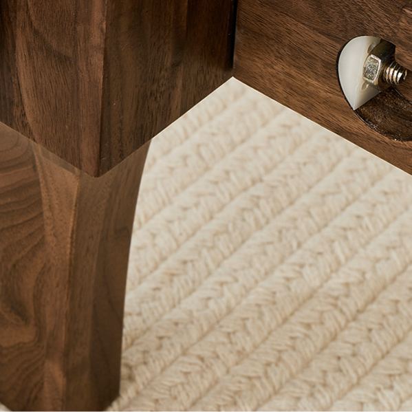 Verona Walnut Leather Bed