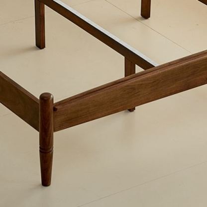 Verona Walnut Leather Bed