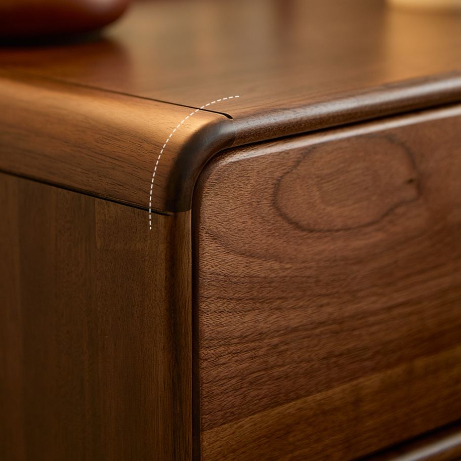 Luna Walnut Bedside Table