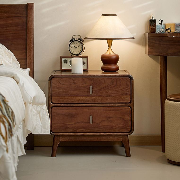 Luna Walnut Bedside Table