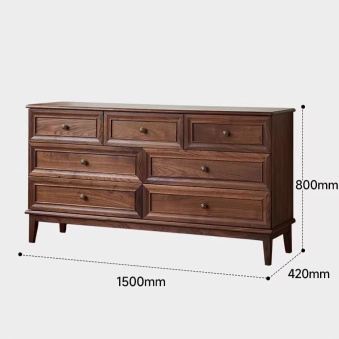 Hamilton Walnut Seven-Drawer Cabinet
