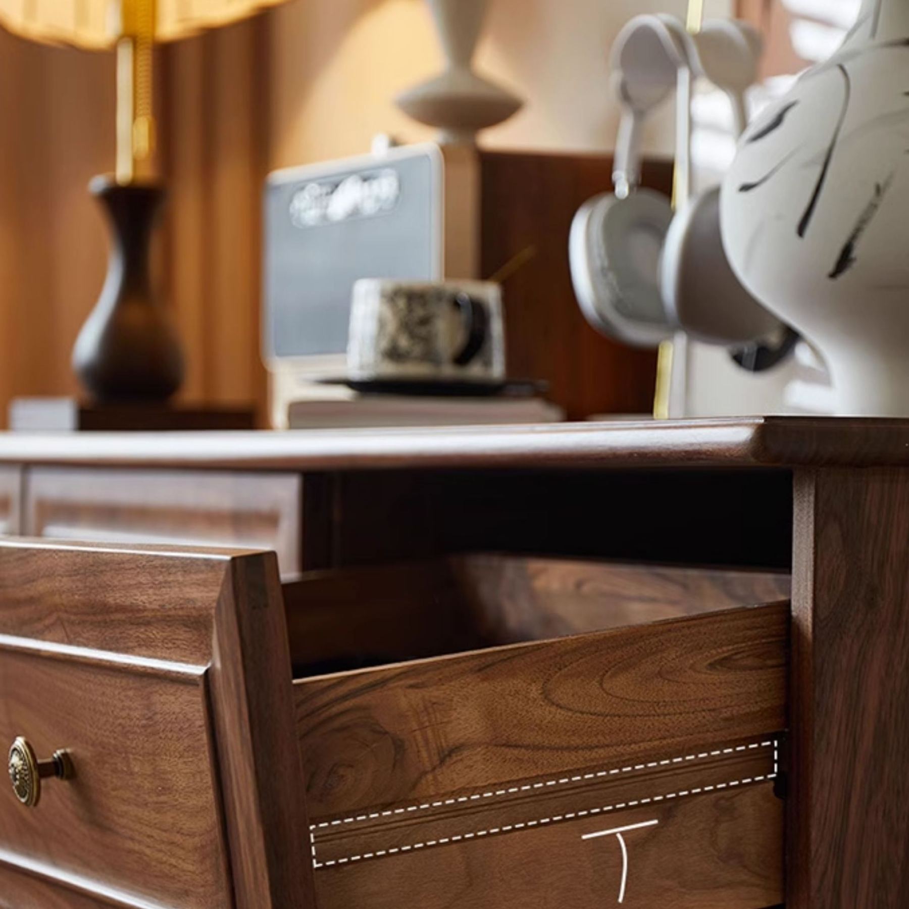 Hamilton Walnut Seven-Drawer Cabinet