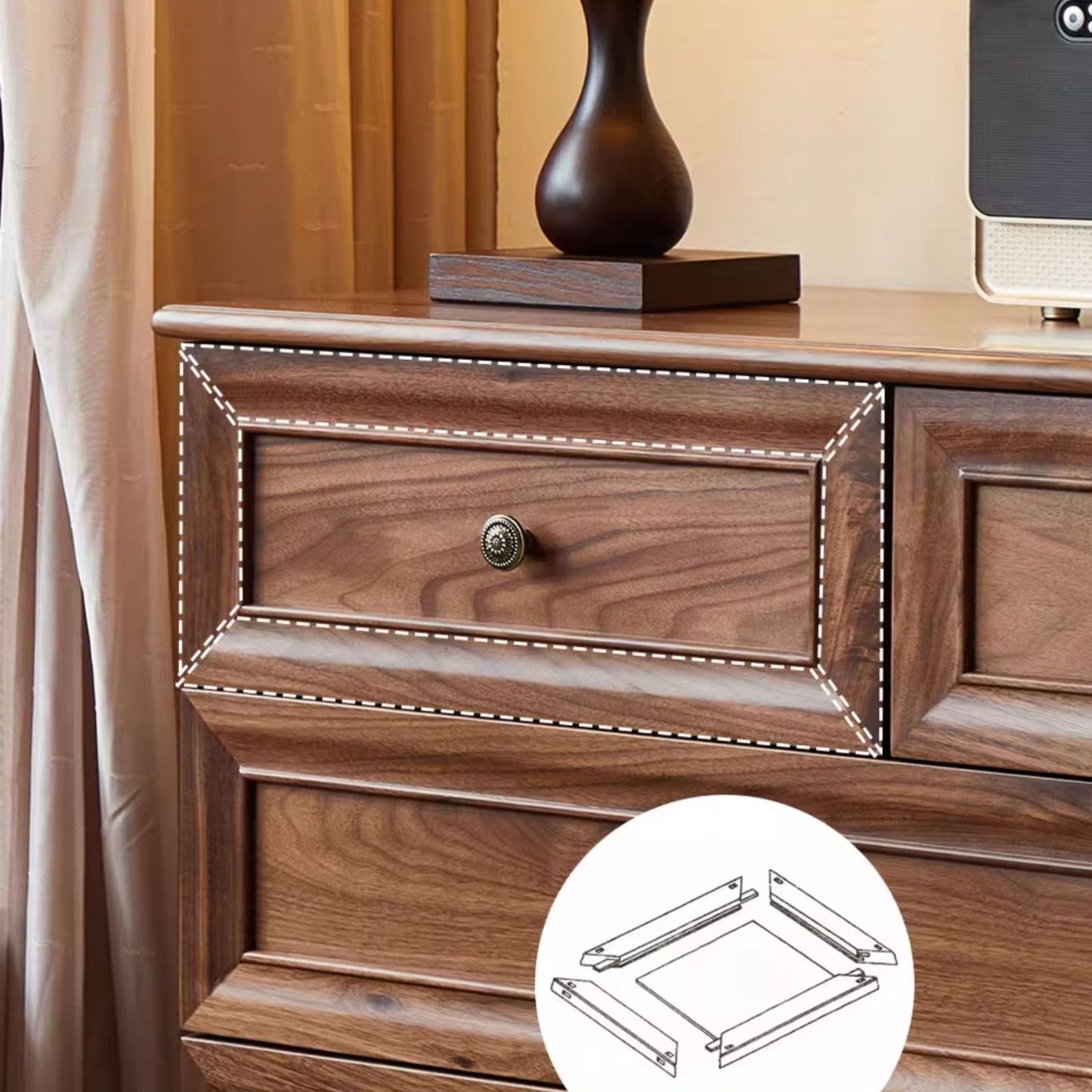 Hamilton Walnut Seven-Drawer Cabinet