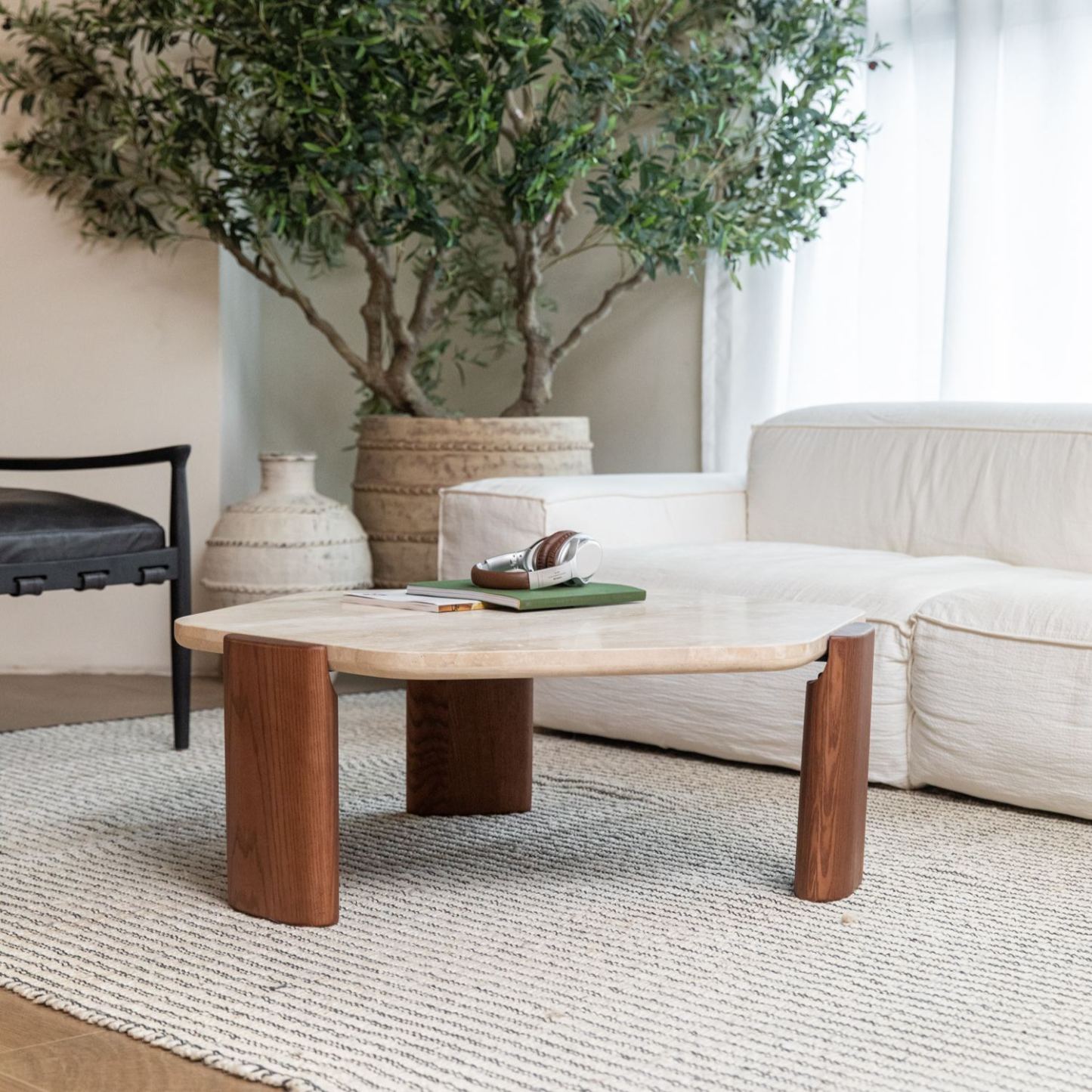 Elara travertine Coffee Table