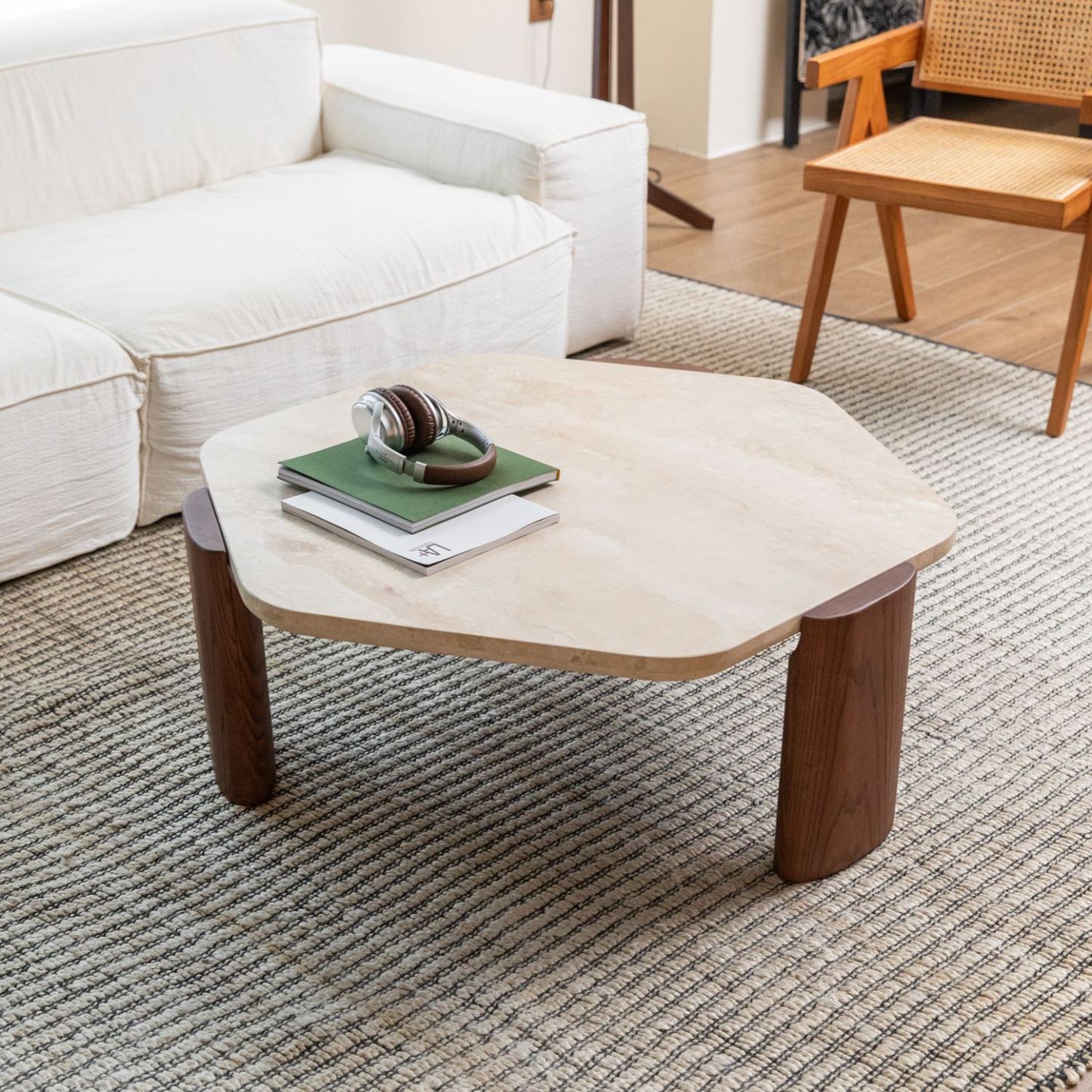 Elara travertine Coffee Table