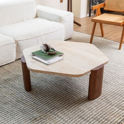 Elara travertine Coffee Table