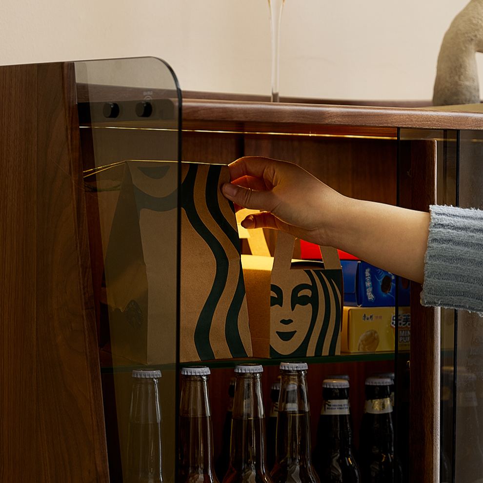 Opal Walnut Bar Cabinet