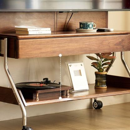 AeroMove Walnut TV Stand