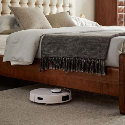 Nordhaven Walnut Leather Bed