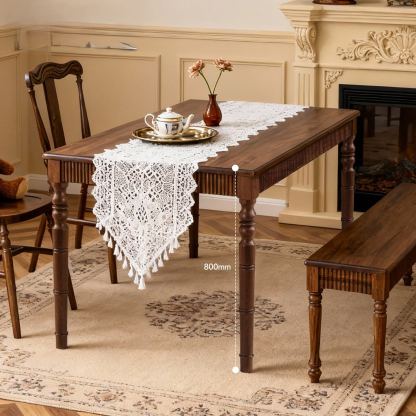 Roma Column Solid Walnut Dining Table