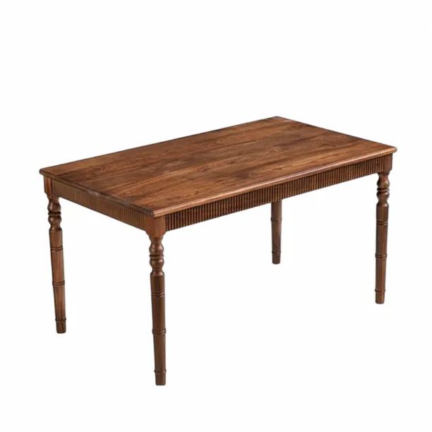 Roma Column Solid Walnut Dining Table