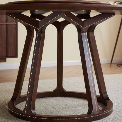Aurelius 360° Solid Walnut Round Dining Table