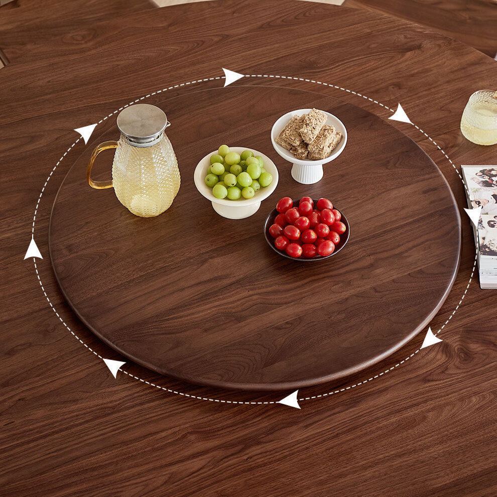 Aurelius 360° Solid Walnut Round Dining Table