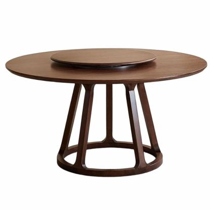Aurelius 360° Solid Walnut Round Dining Table