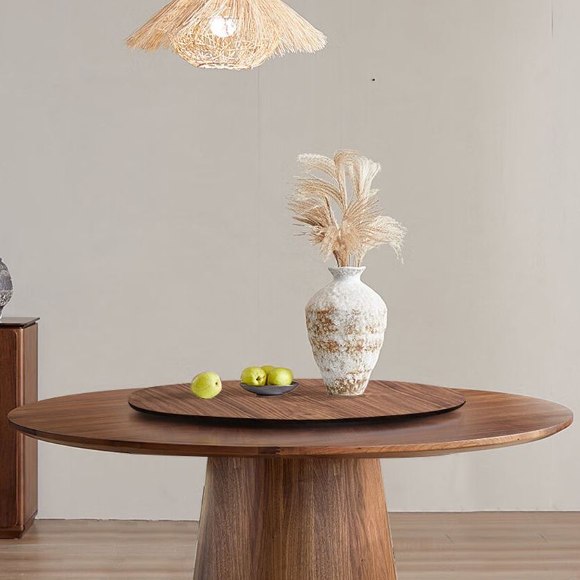 Caldera 360° Solid Walnut Round Dining Table