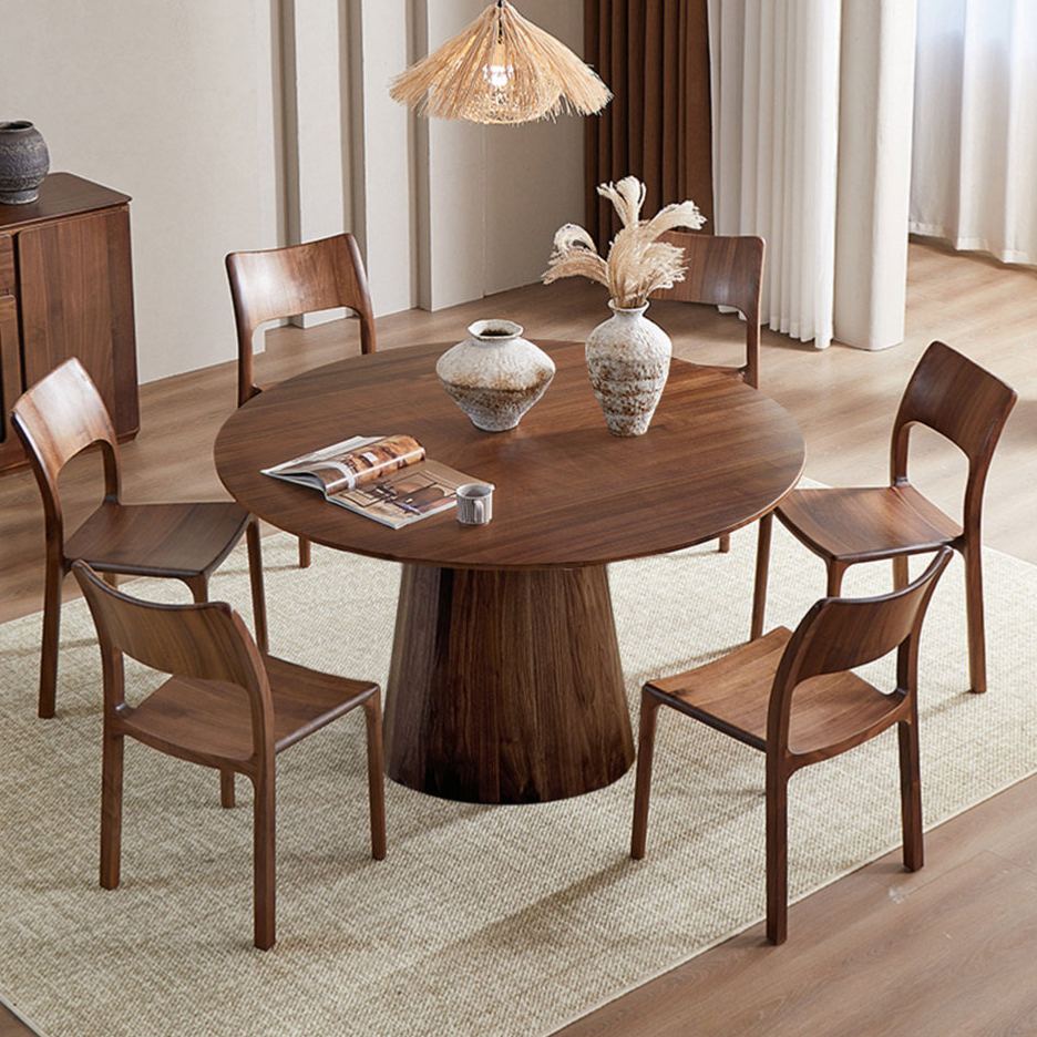 Caldera 360° Solid Walnut Round Dining Table