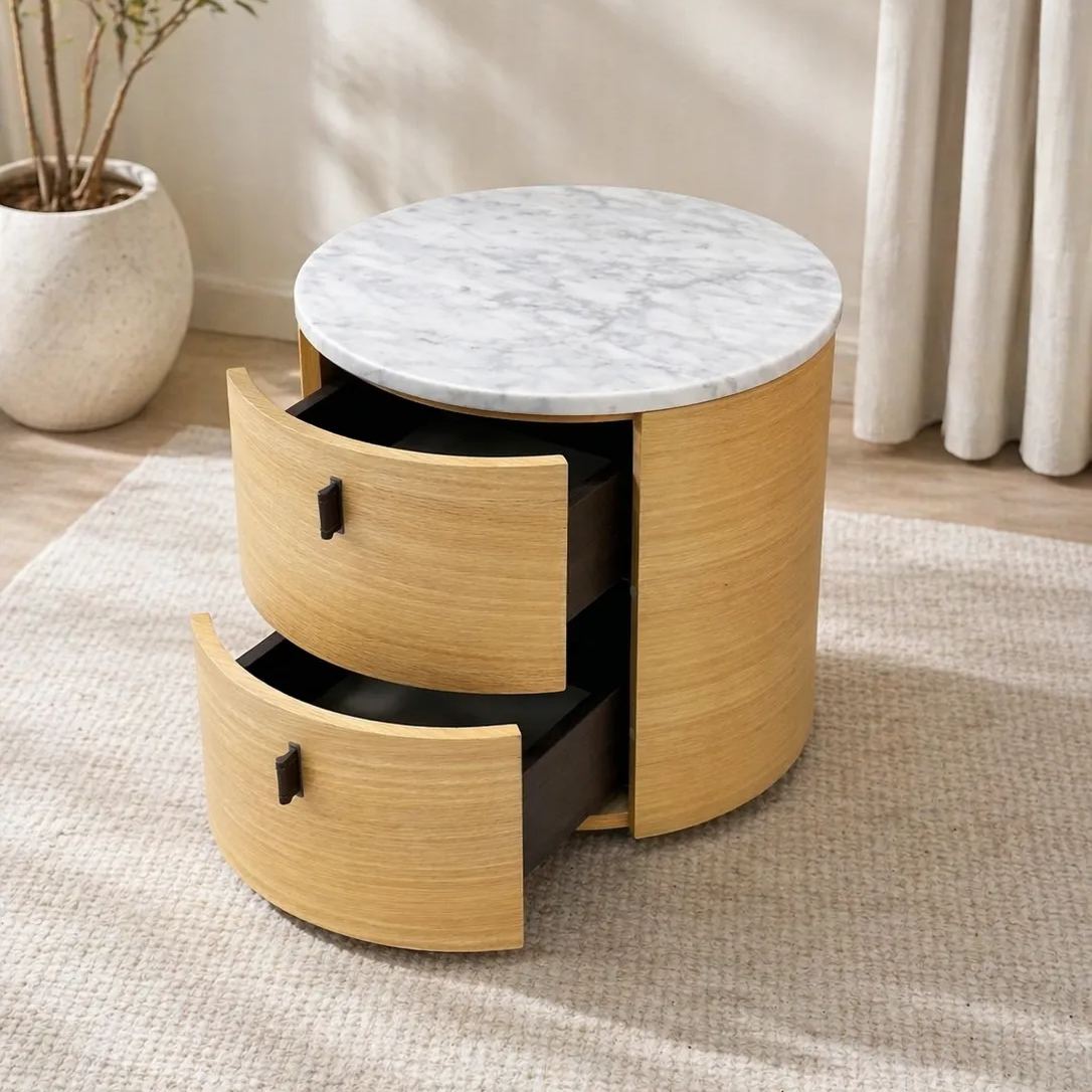 Oris Marble Bedside Table