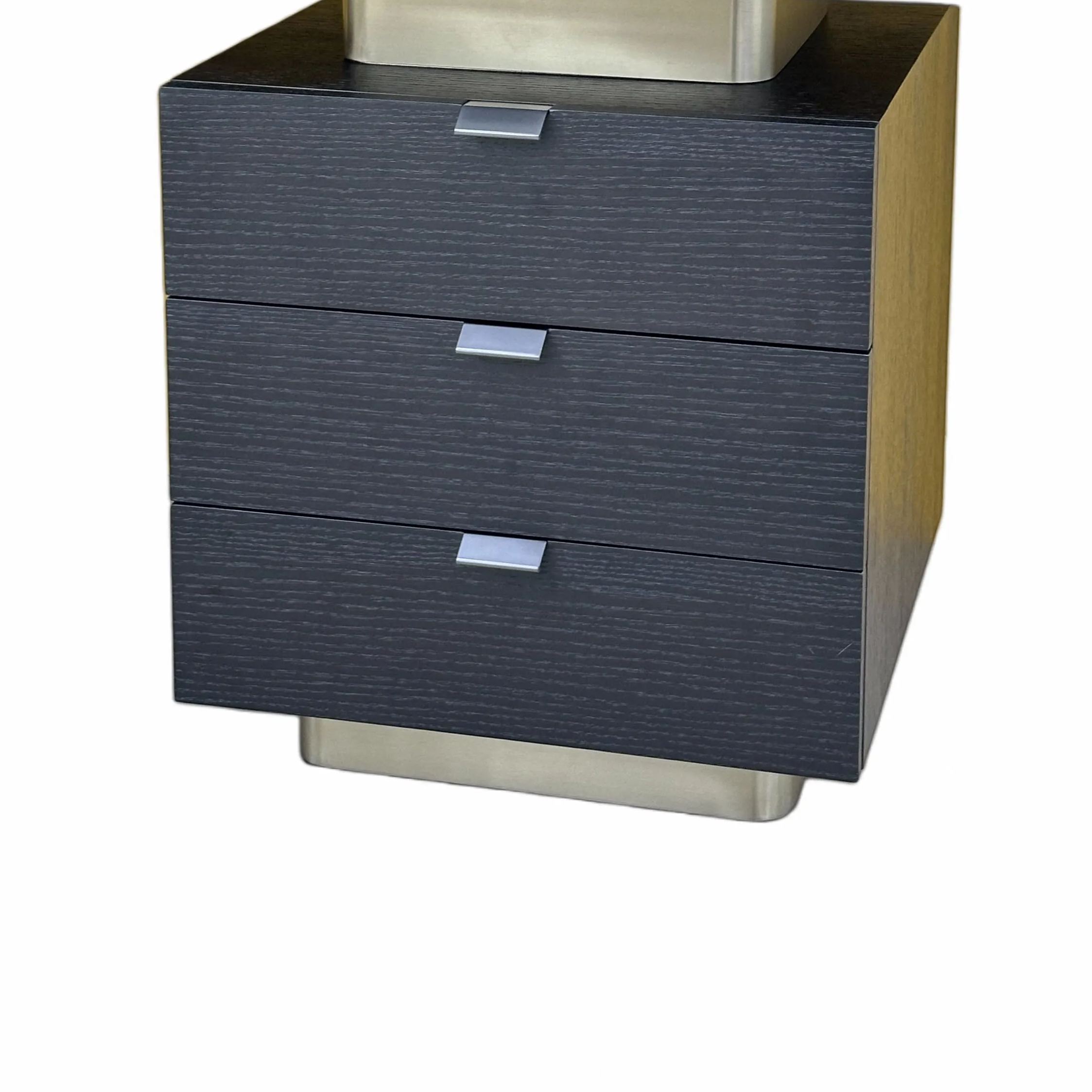 Luxe Smoked Wood Office Desk 