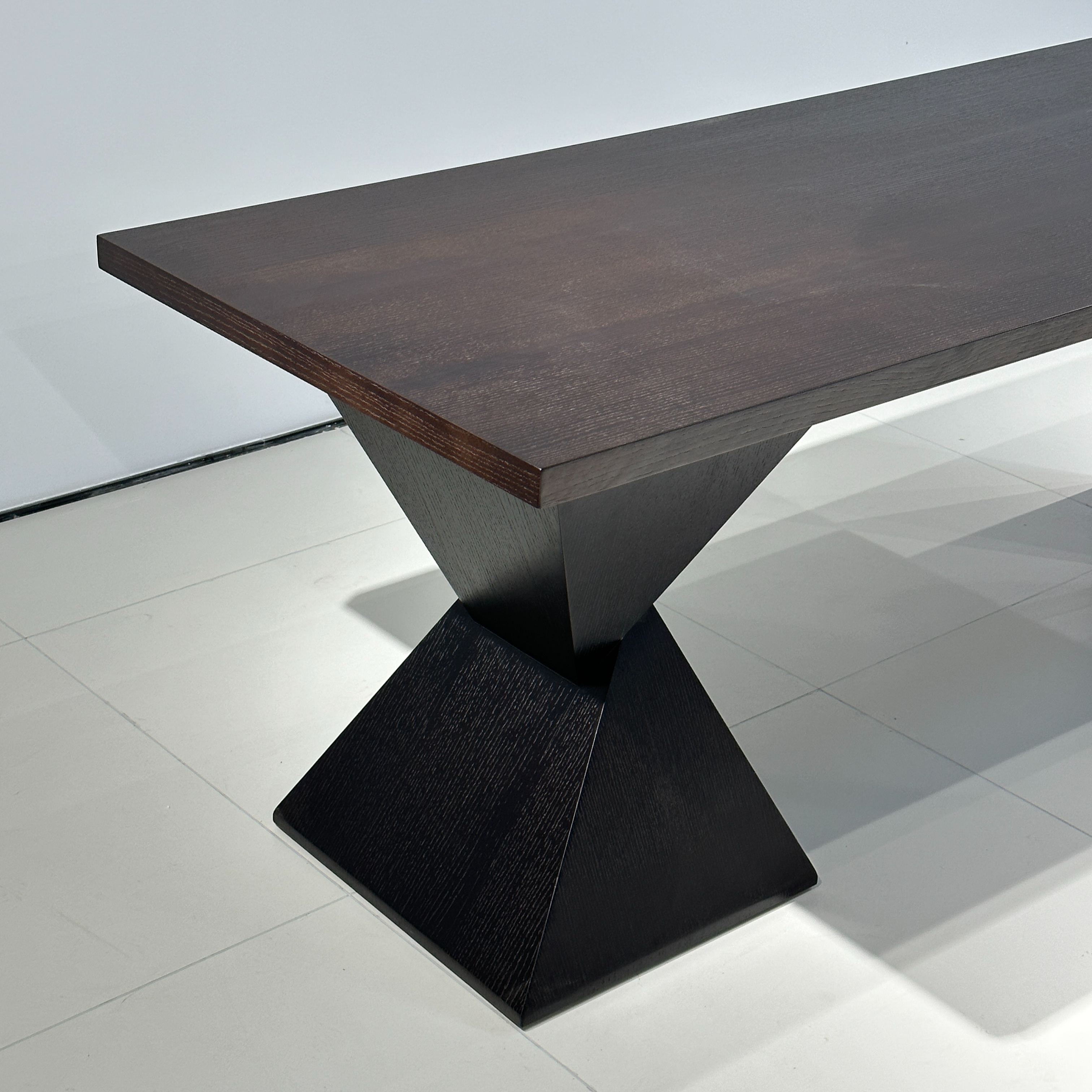 Sculptural Black Acrylic Office Desk