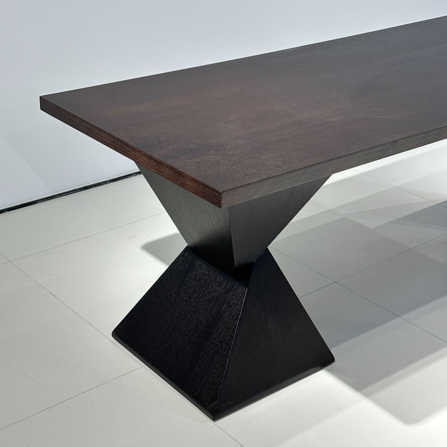 Sculptural Black Acrylic Office Desk