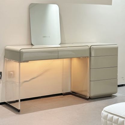  Luxe Acrylic Leg Vanity Desk