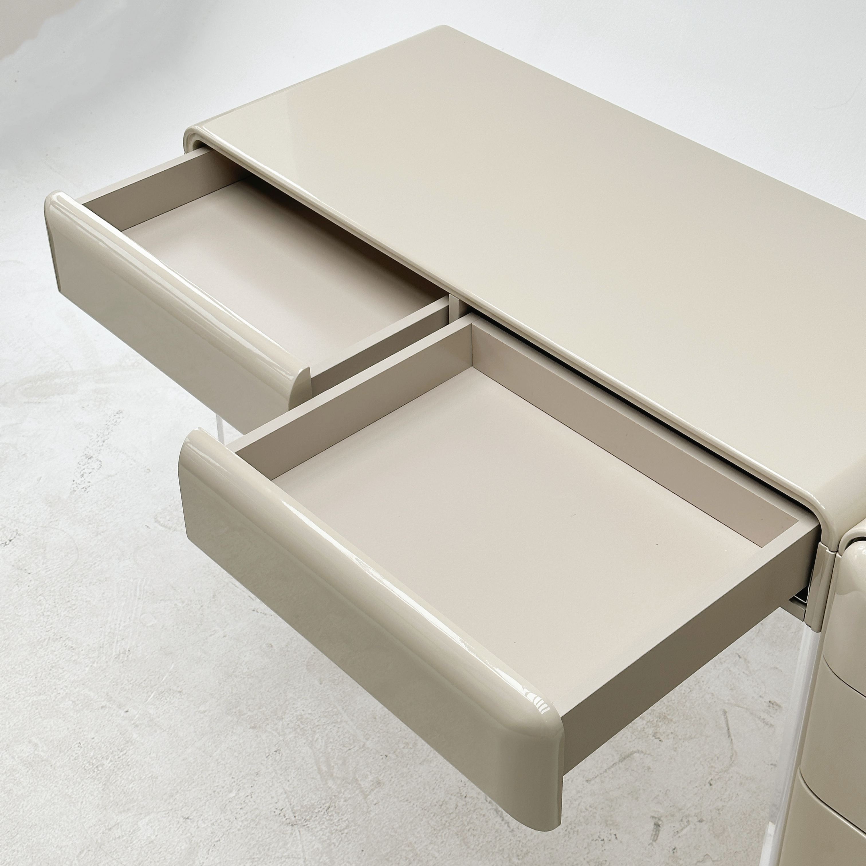  Luxe Acrylic Leg Vanity Desk