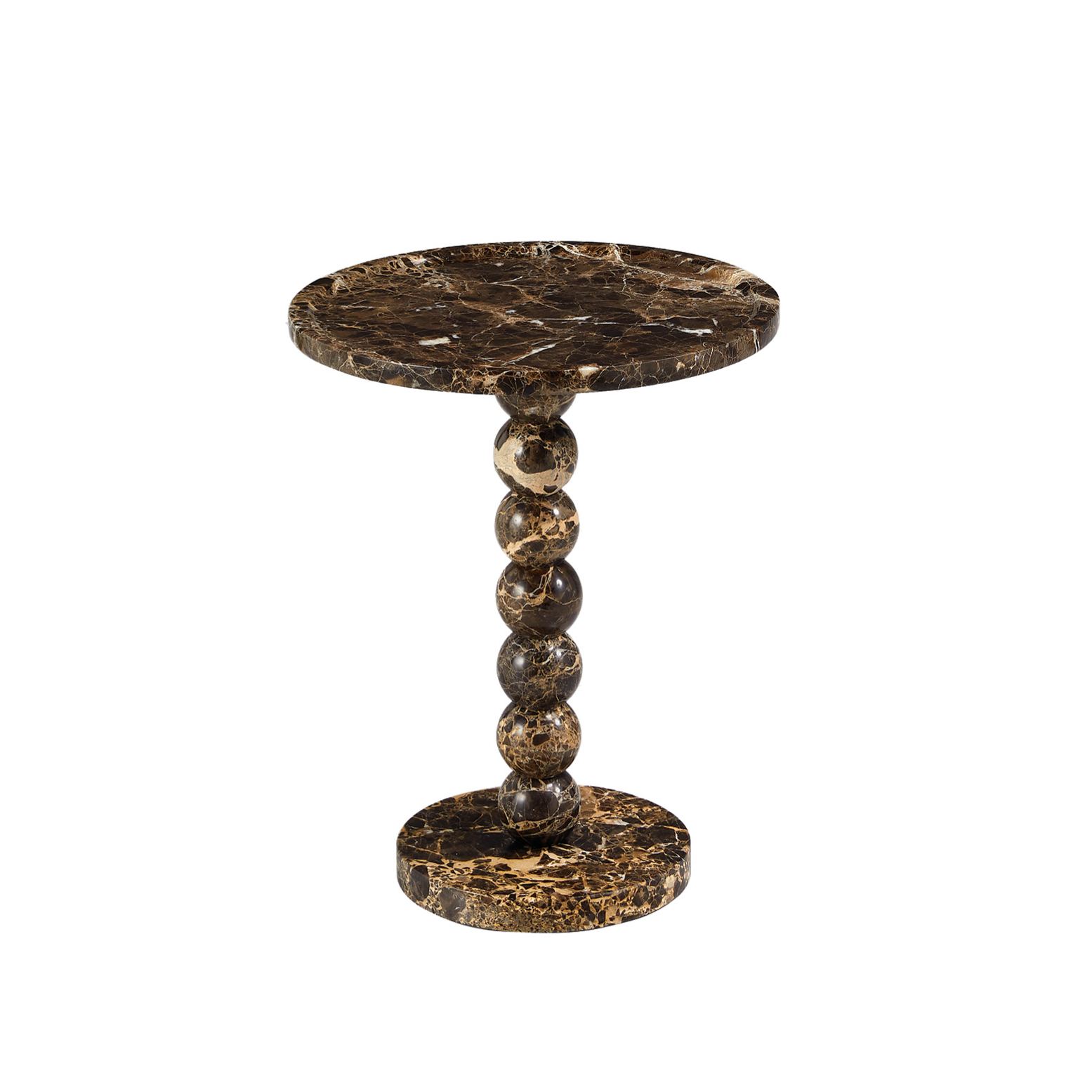 Golden Orbit Marble Side Table