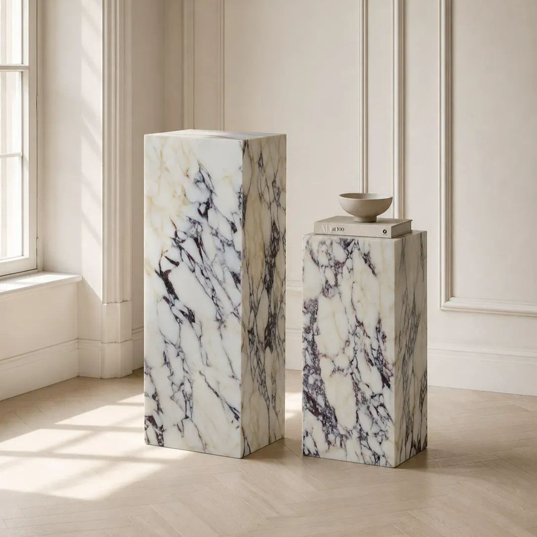 Bulgari Purple Marble Pedestal Set