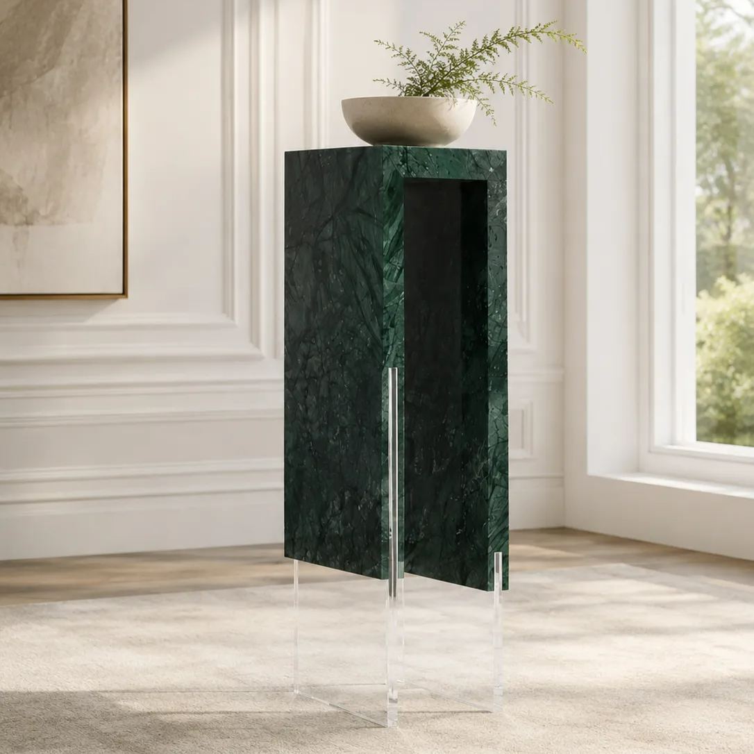 India Green Marble Accent Table Set