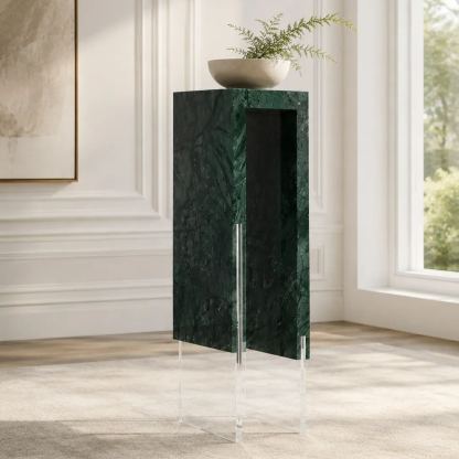 India Green Marble Accent Table Set