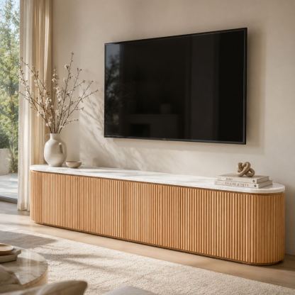 Glacier Fluted TV Unit