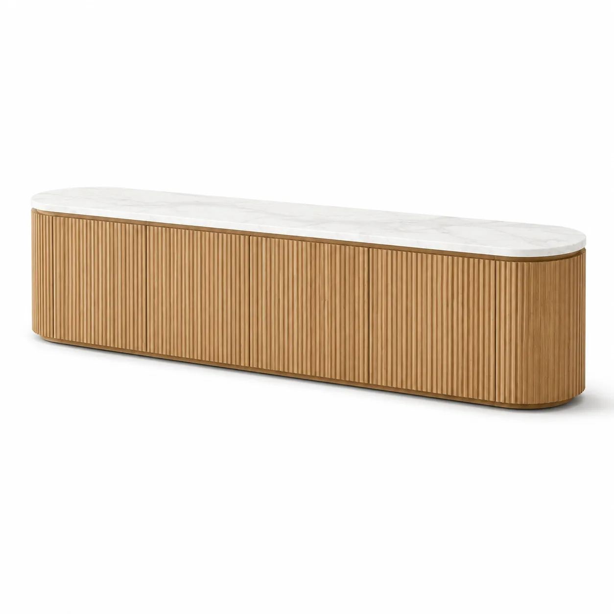 Glacier Fluted TV Unit