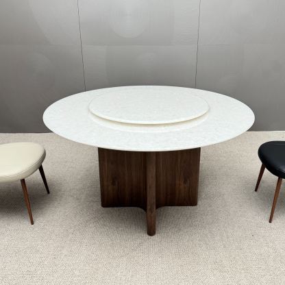 Lunara Ice Crystal Marble Dining Table
