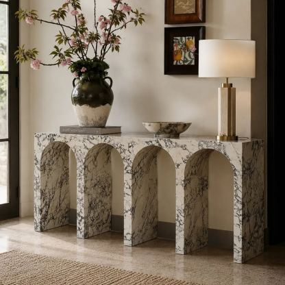 Bulgari Arch Marble Console Table