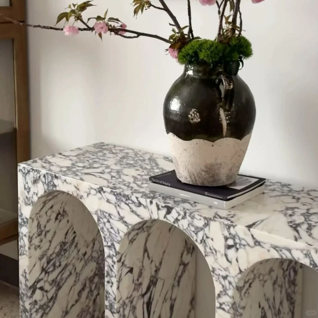 Bulgari Arch Marble Console Table