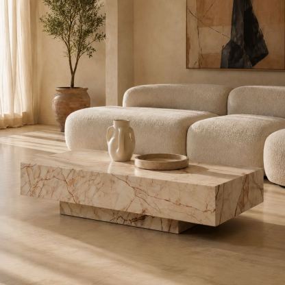Aurelia Floating Marble Coffee Table