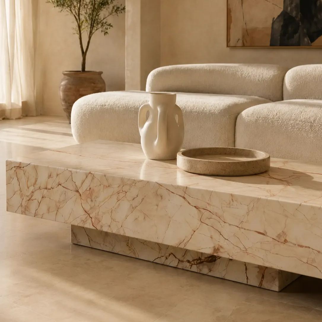 Aurelia Floating Marble Coffee Table
