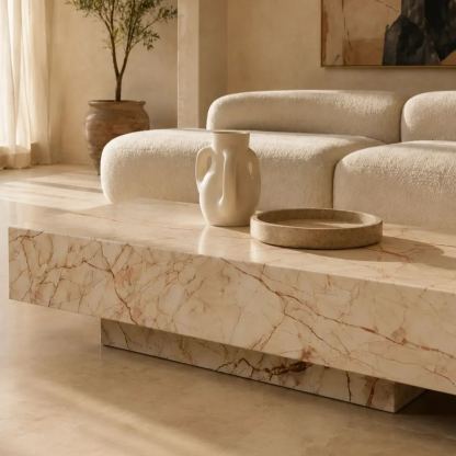 Aurelia Floating Marble Coffee Table