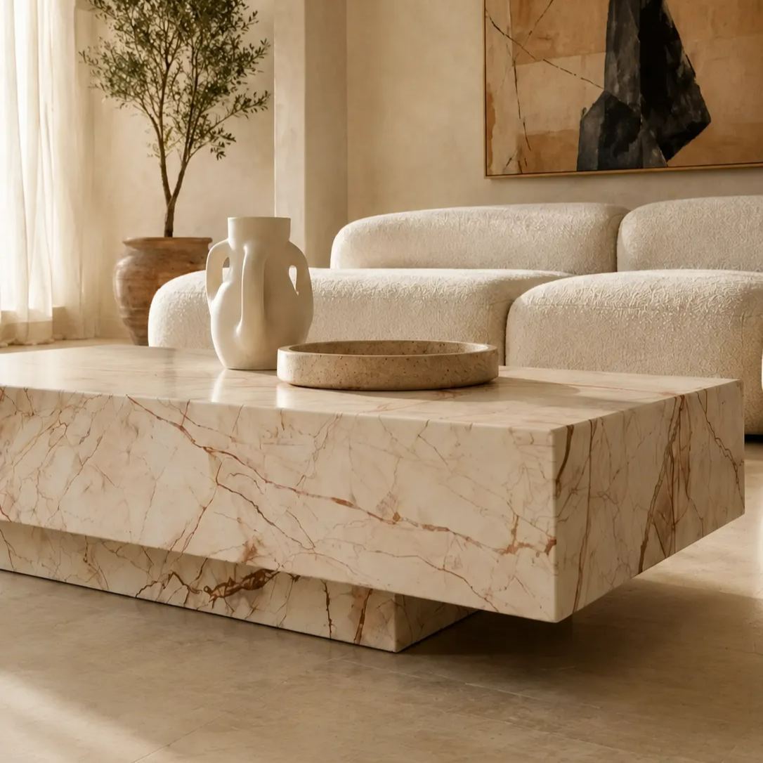 Aurelia Floating Marble Coffee Table