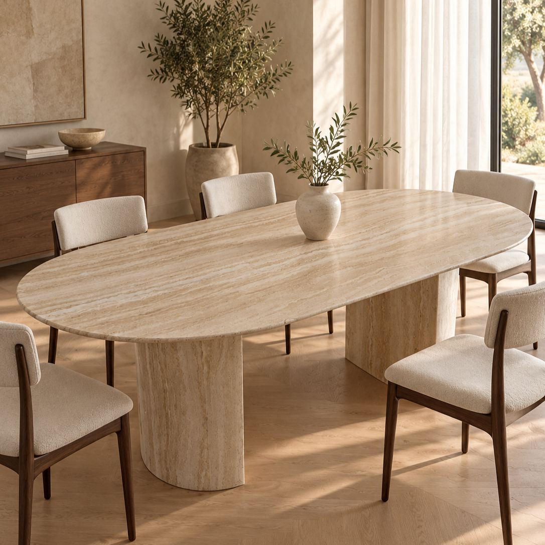 Sorrento Travertine Dining Table