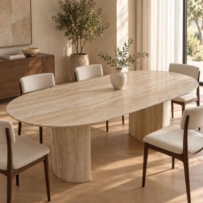 Sorrento Travertine Dining Table