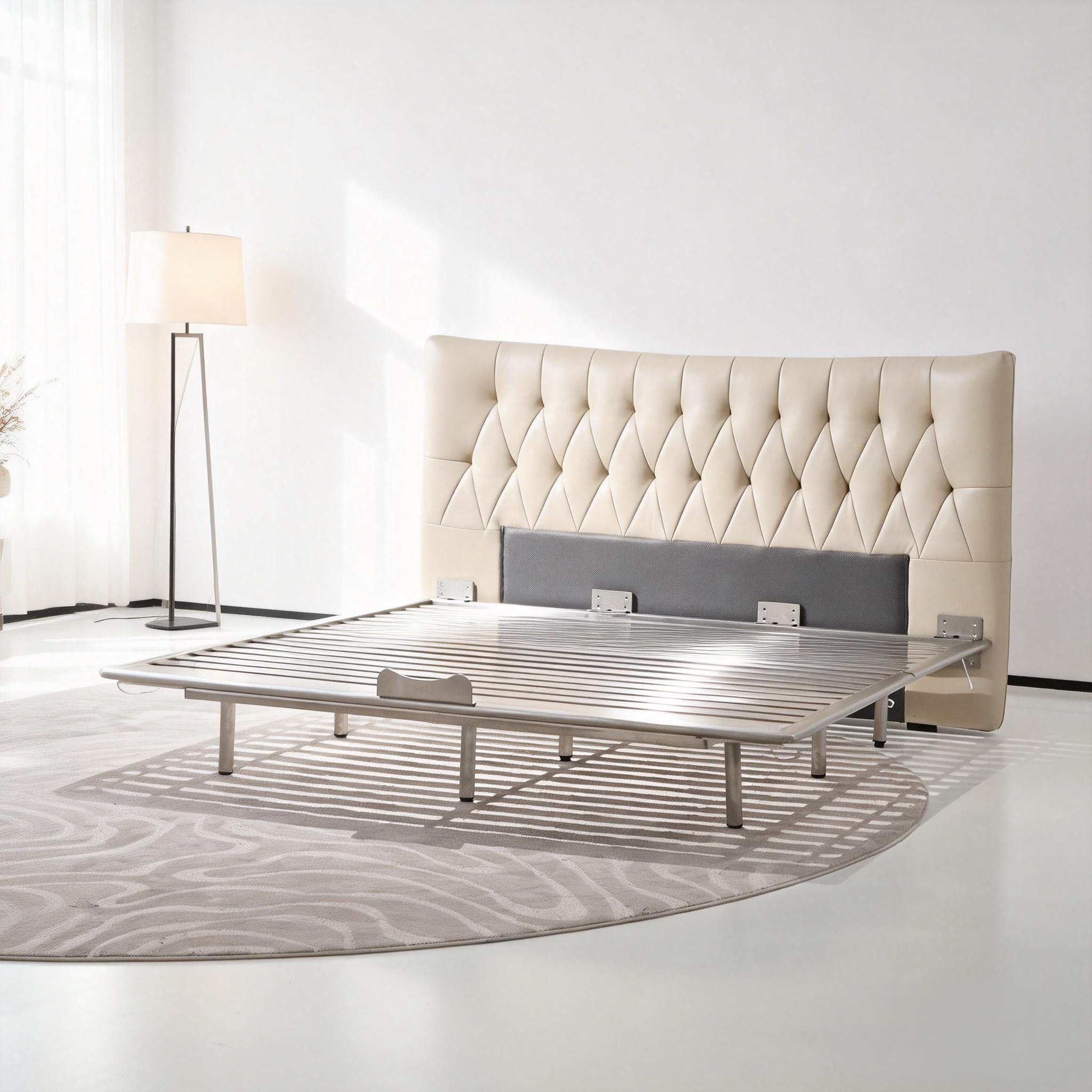 Imperial Crest Leather Bed