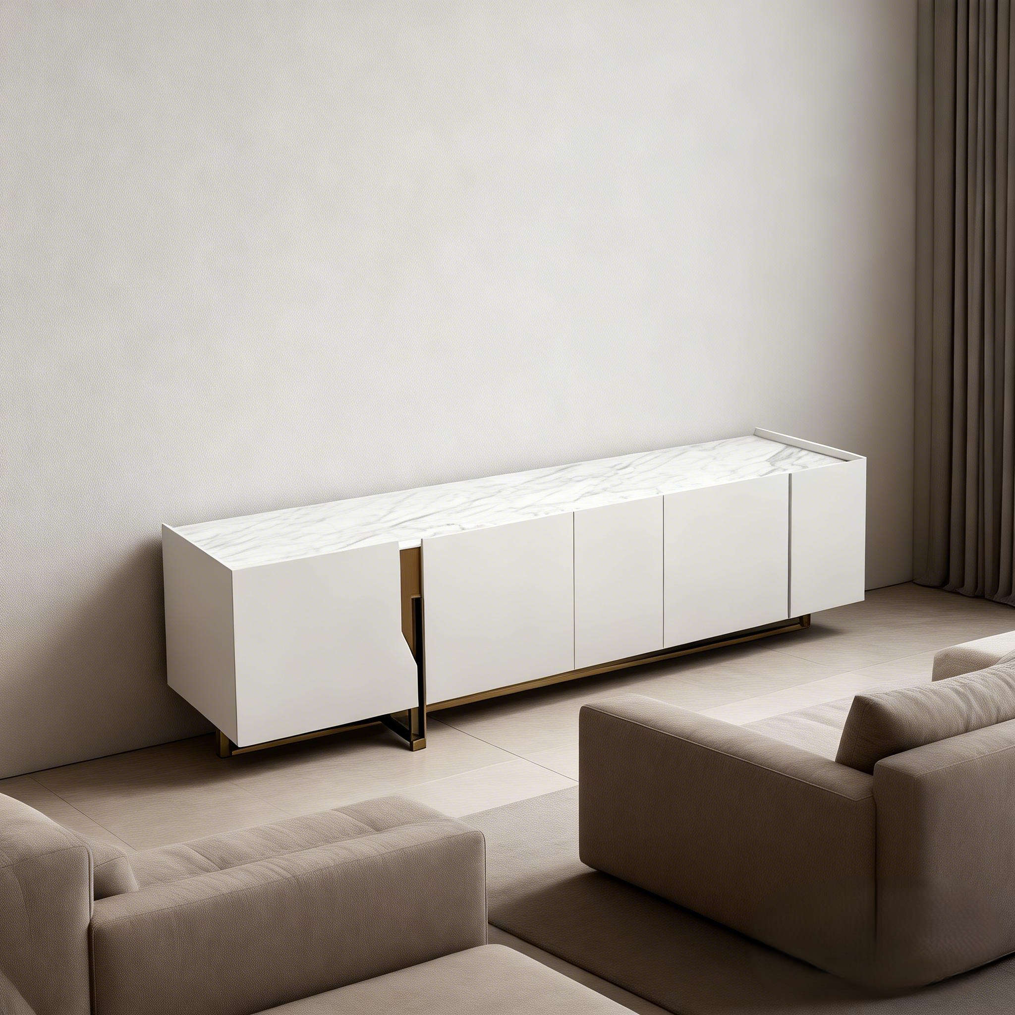 Aurelia Marble TV Entertainment Units