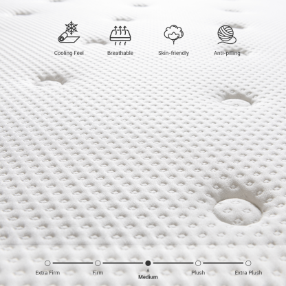 Premium Breathable Tencel Cover of Owllight Tulip Cooling 4D Pro Spine & Back Care Hybrid Mattress