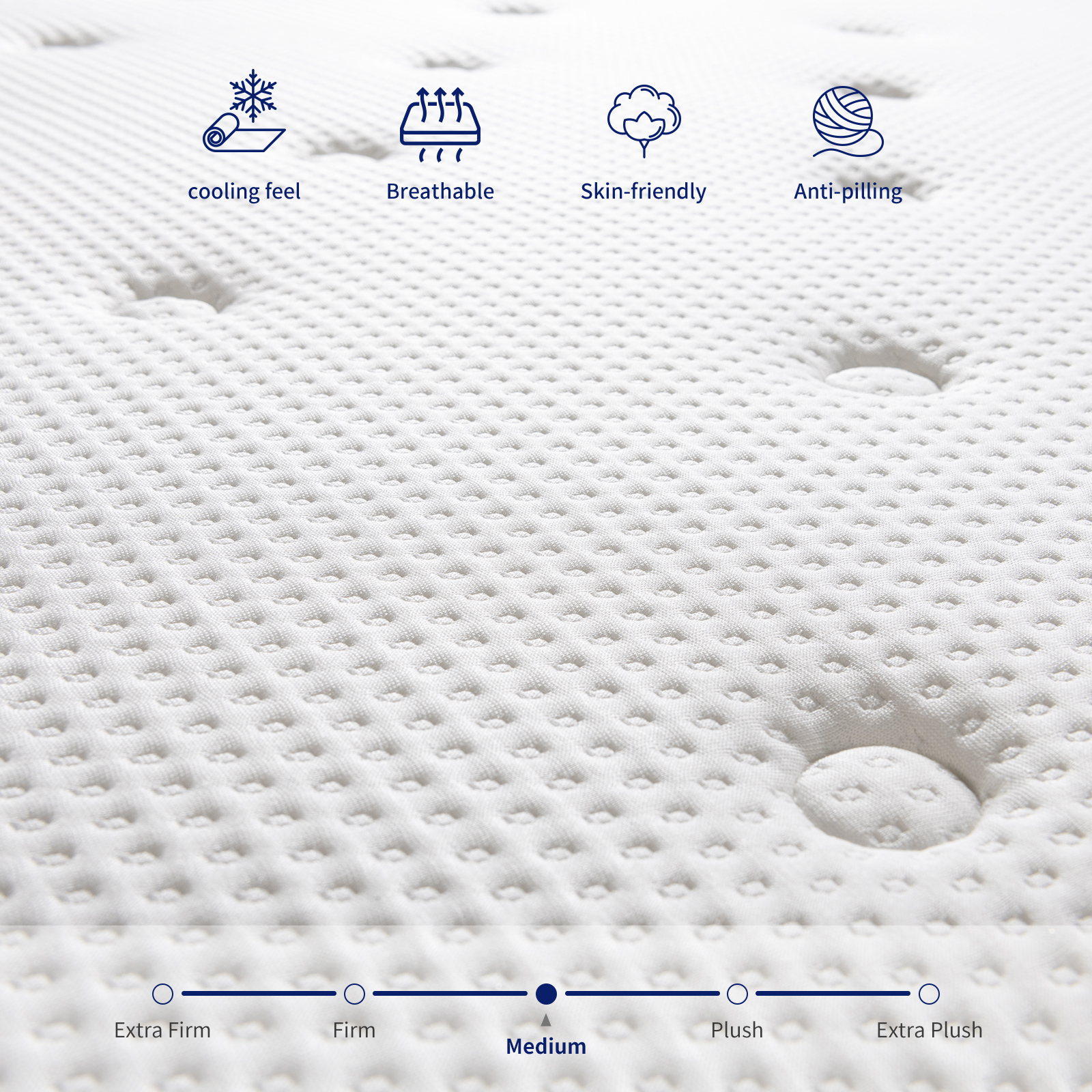 Mattress 180 * 200 * 30cm Medium Firm Hybrid Mattress, Cooling-Gel Memory Foam and Pocket Spring, Breathable Tencel Cover, 8cm Edge Foam Support,King Size