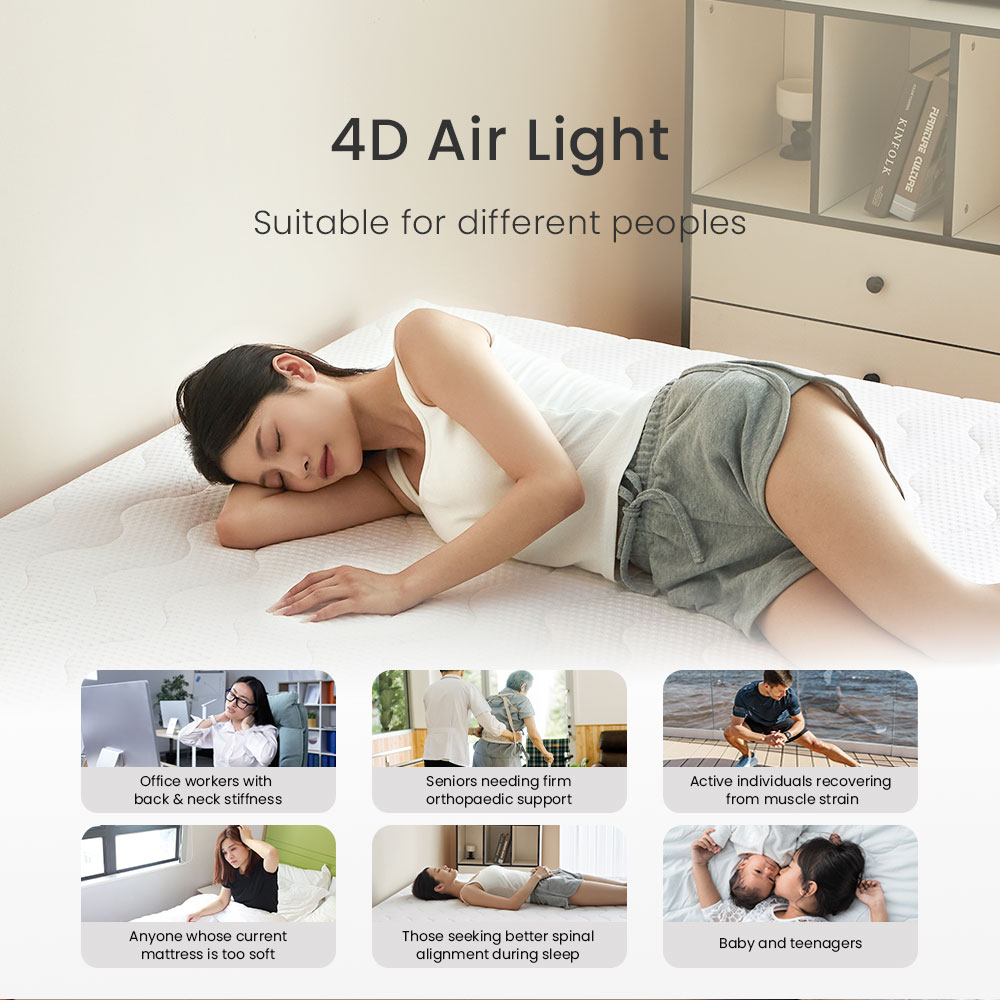 4D Air Light Flow Mattress Topper Singapore | Extra Firm  Pro Spine & Back Care